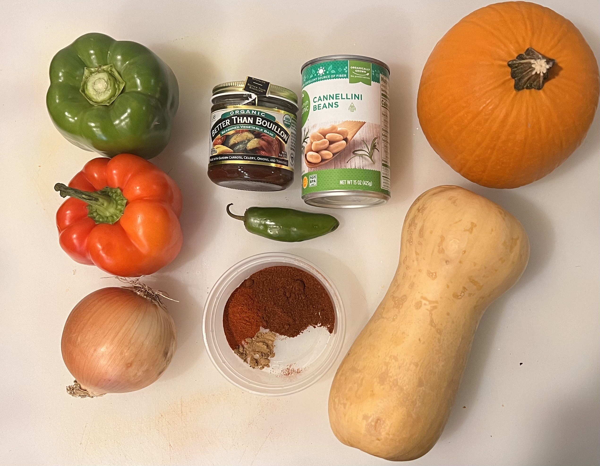 Vegan chili ingredients