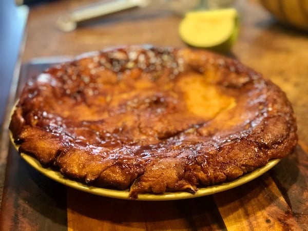 inverted apple pancake