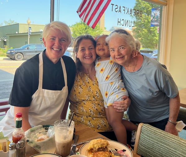 Kate and family and Shelley