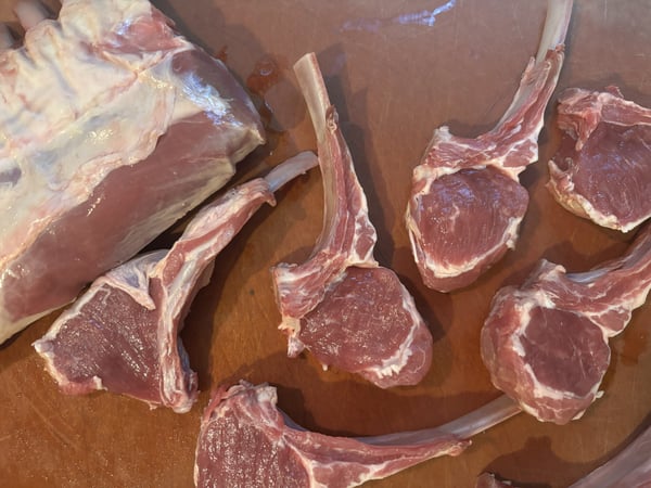 Lamb chops cut