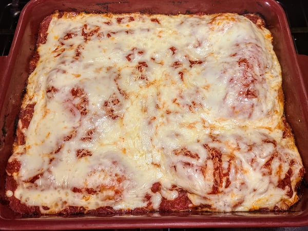 lasagna in pan