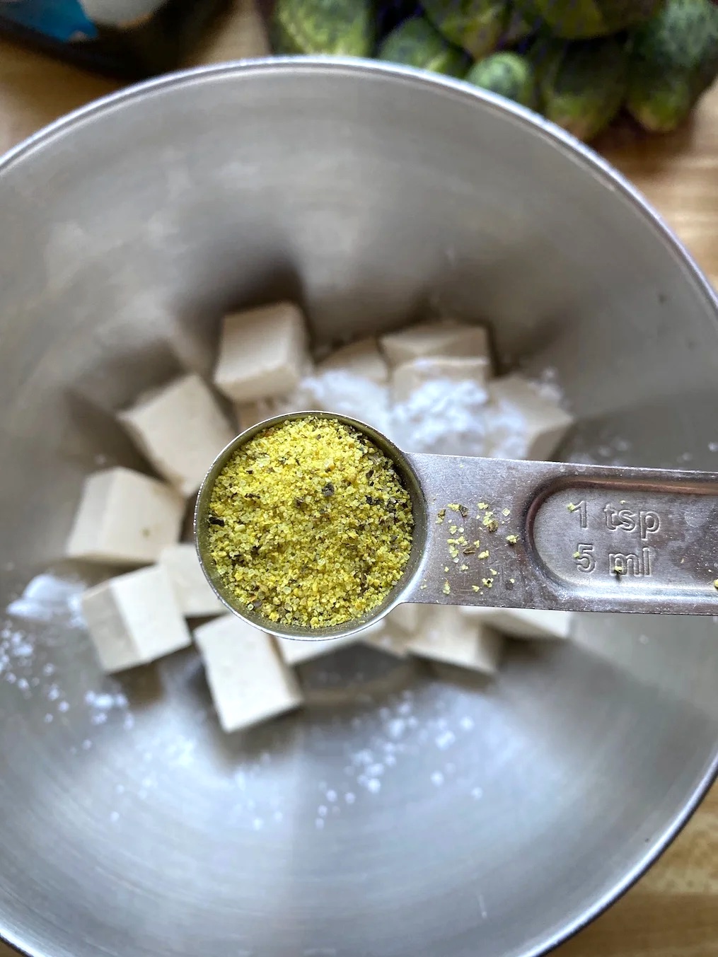 Lemon Pepper Seasoning and tofu
