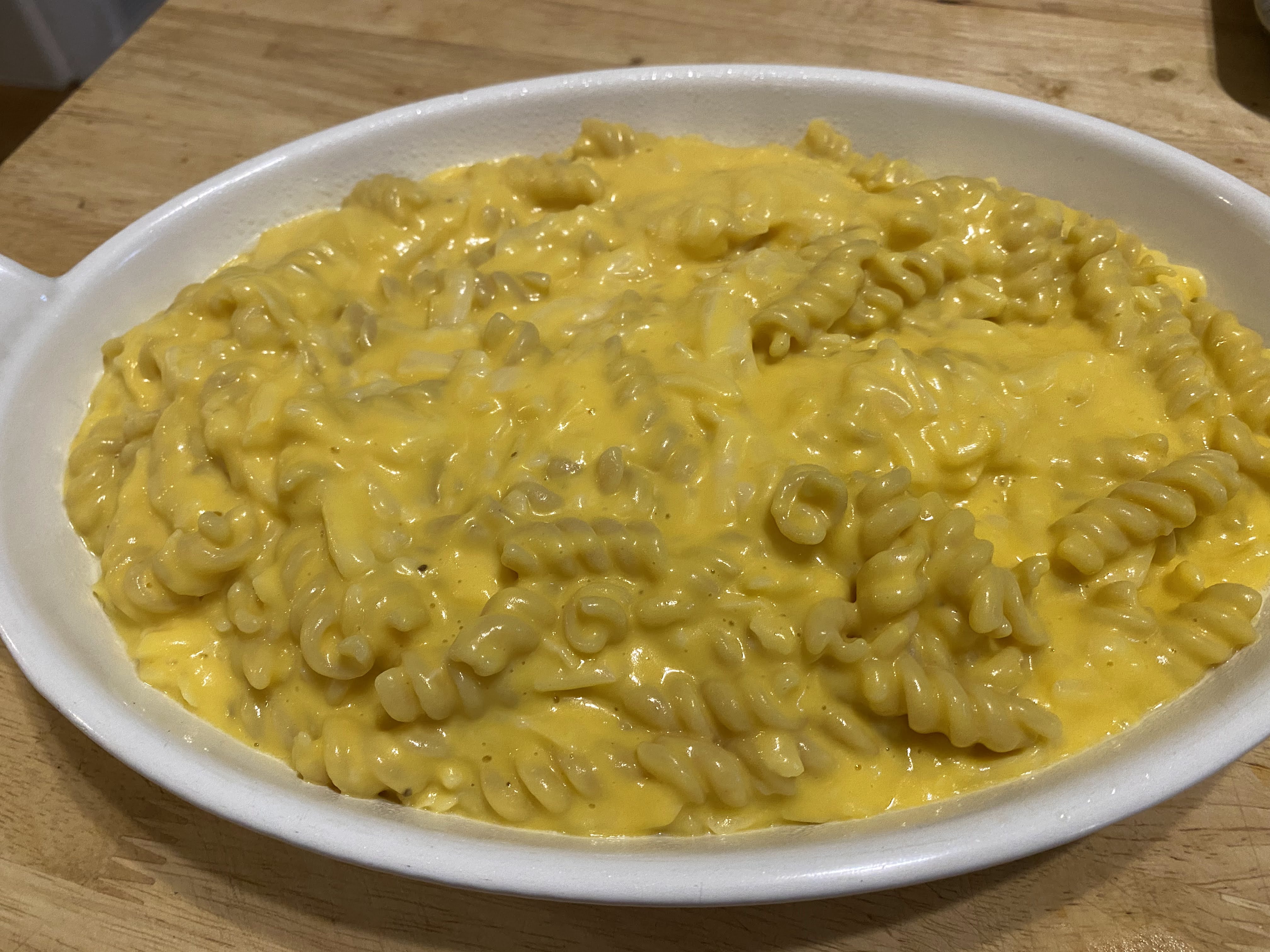 mac n cheese before baking