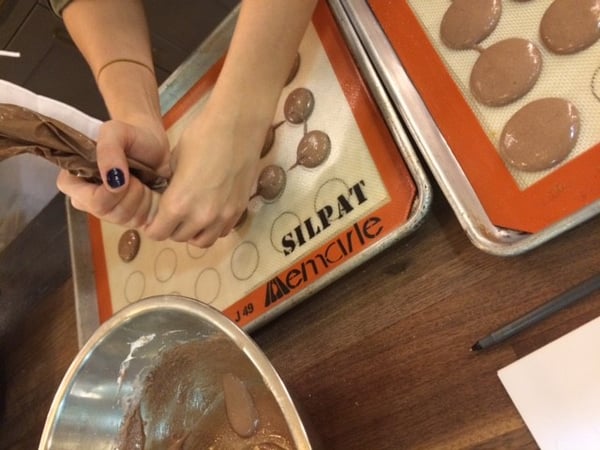 Piping Macarons