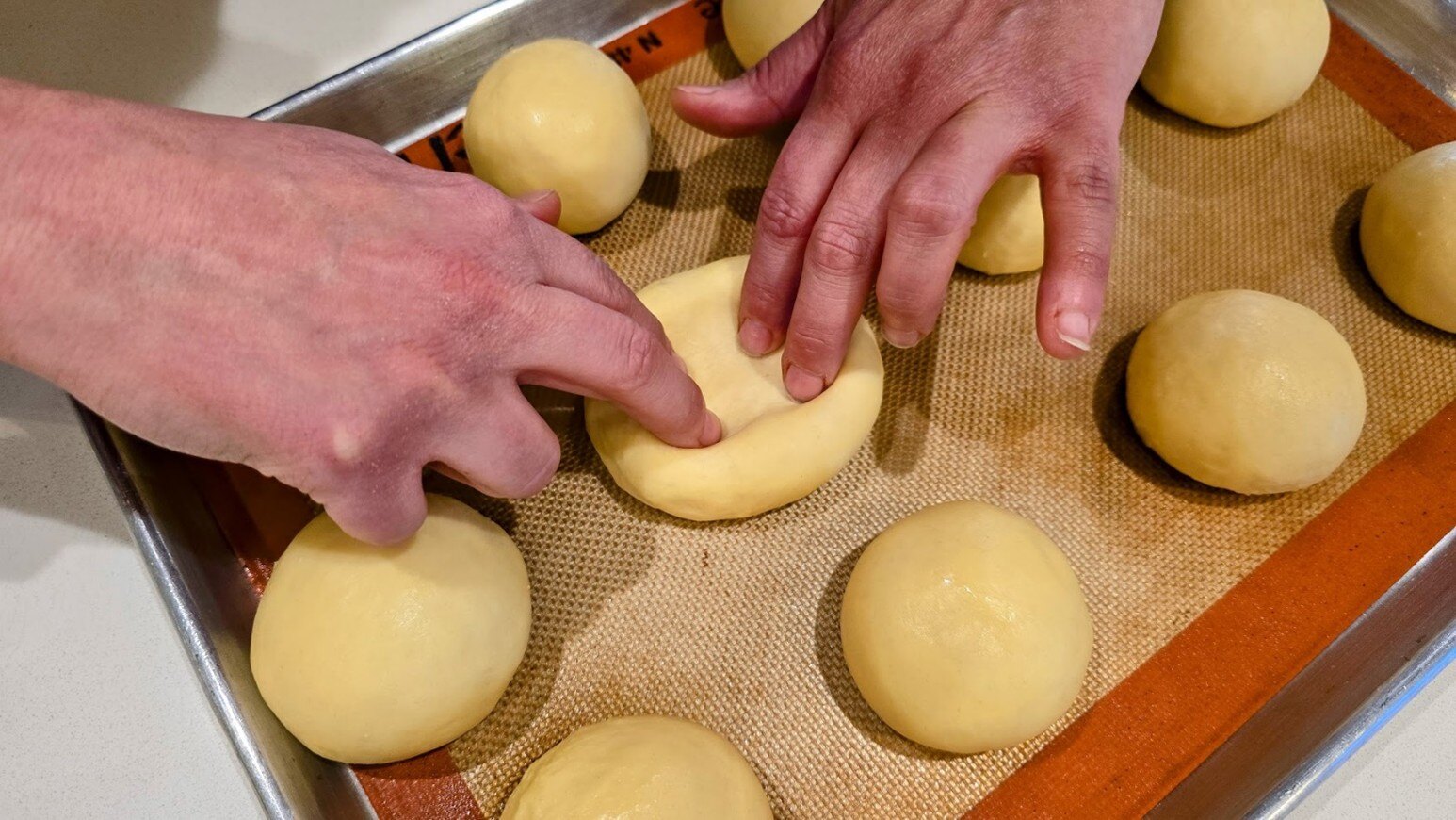 Making well in dough