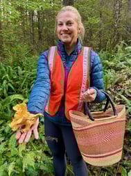 Foraging mushrooms