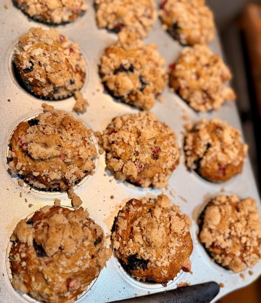 Muffins after baking