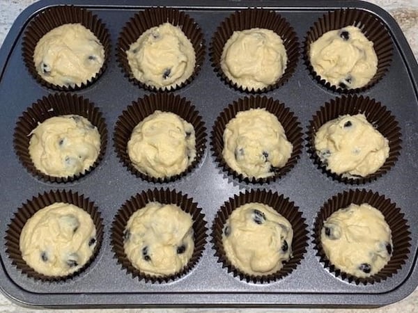 muffins scooped