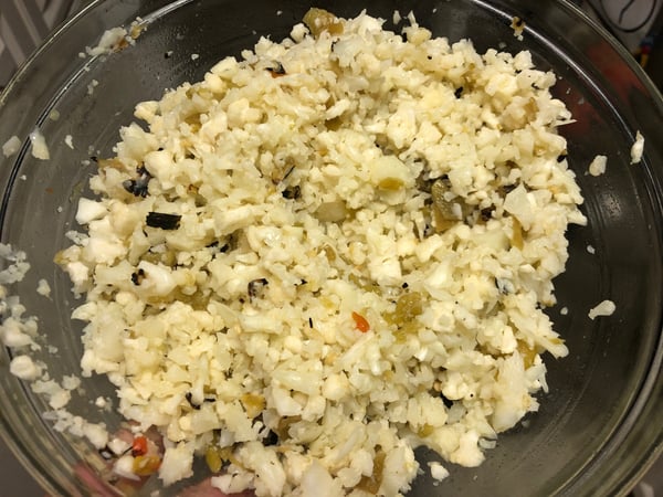 multo cauliflower rice with green chiles