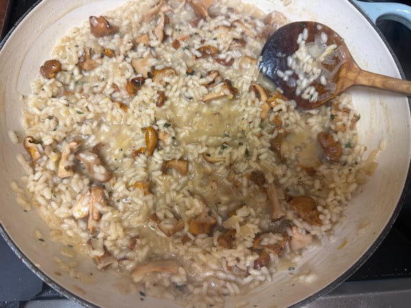 Mushrooms back to risotto