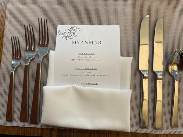 myanmar menu