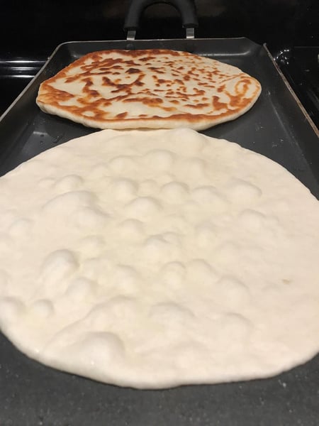 naan on griddle