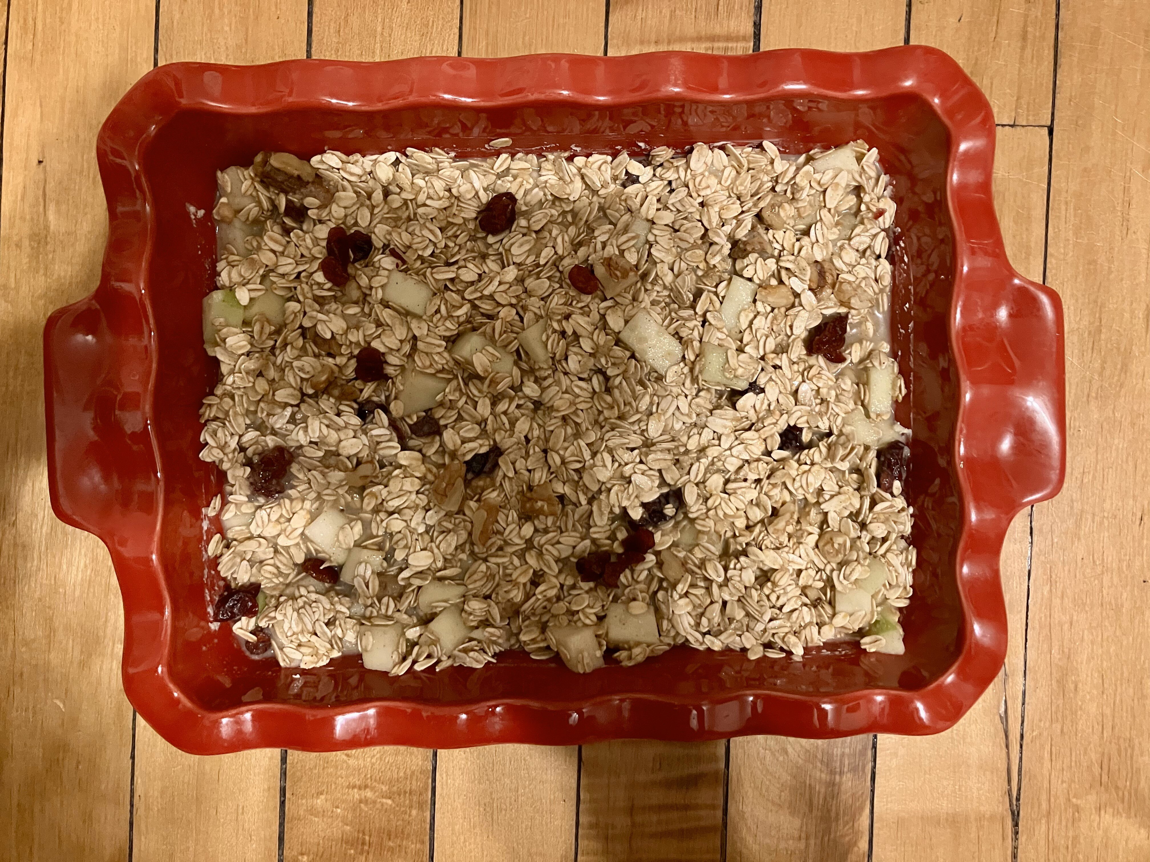 Oatmeal ready to bake