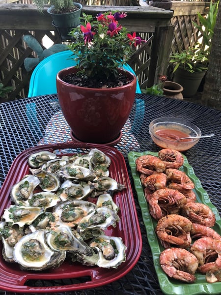 oysters and shrimp