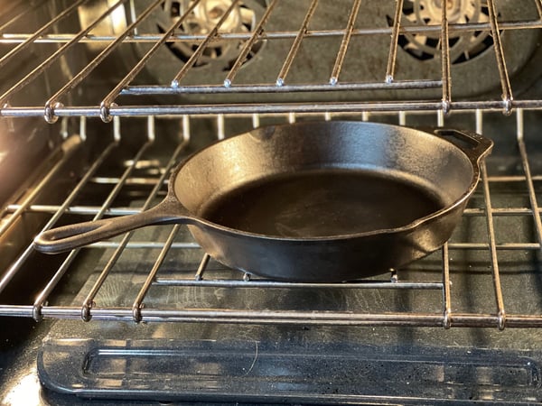pan preheating in oven