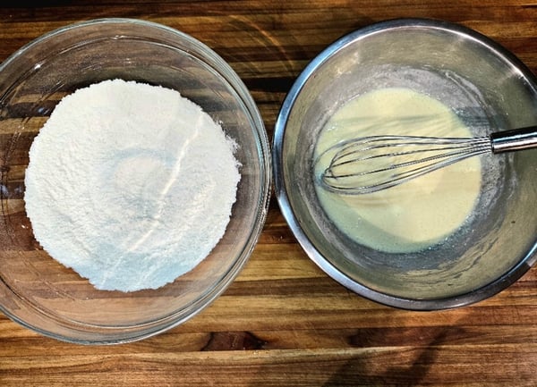 Pancake wet and dry ingredients