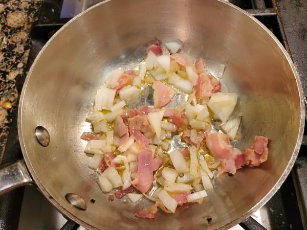 pancetta and onion