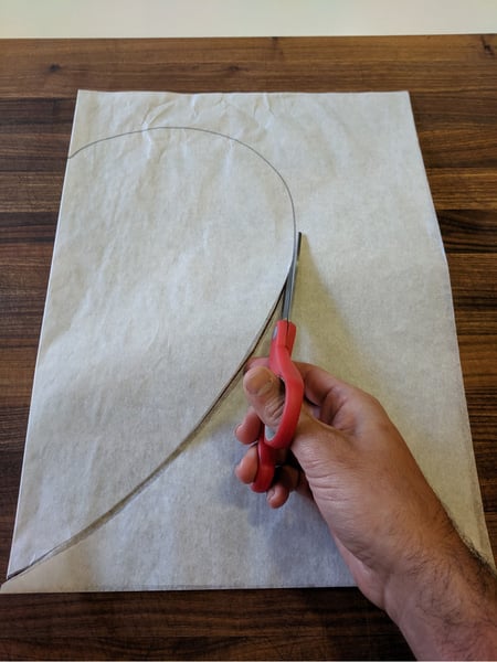 parchment paper cut