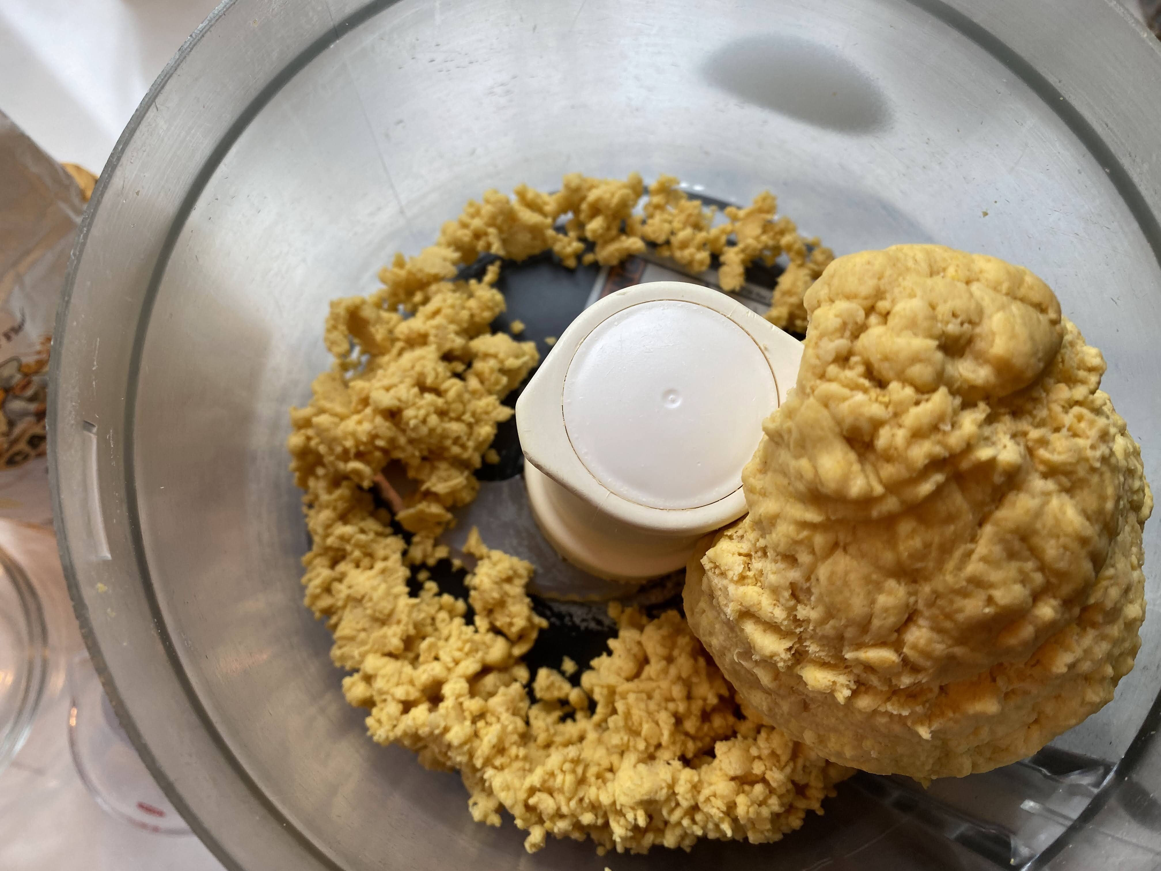 Pasta dough in food processor