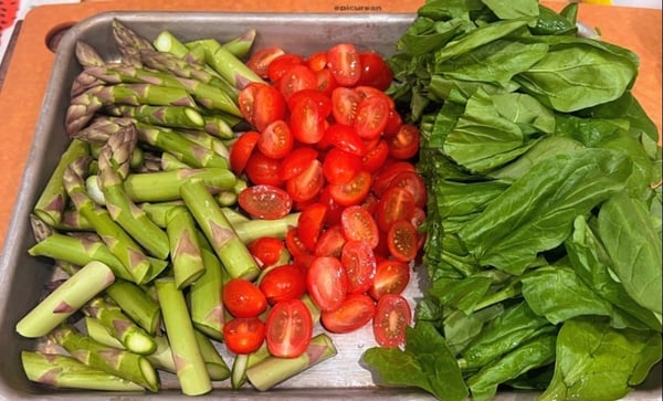 Pasta primavera veggies