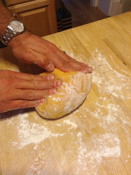 pasta dough knead