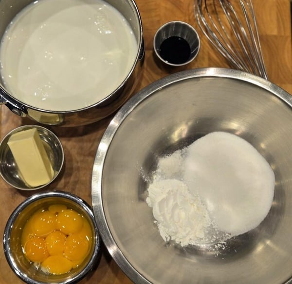 pastry cream mise en place