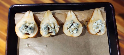 Pears with Blue Cheese