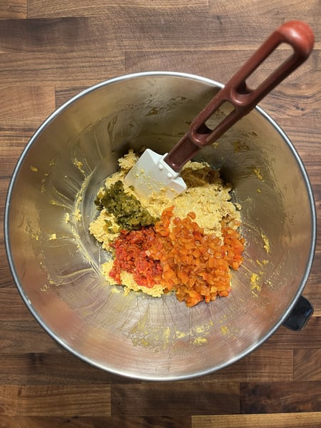 Adding pickles and peppers
