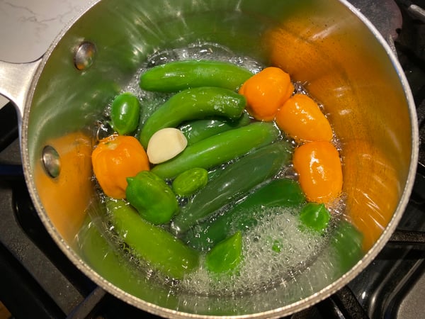 peppers cooking