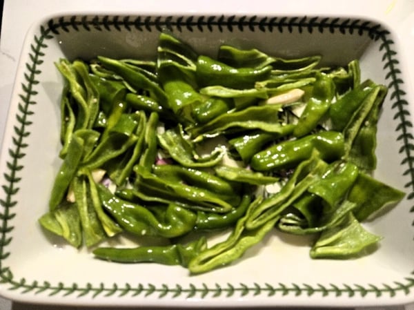 Peppers in dish