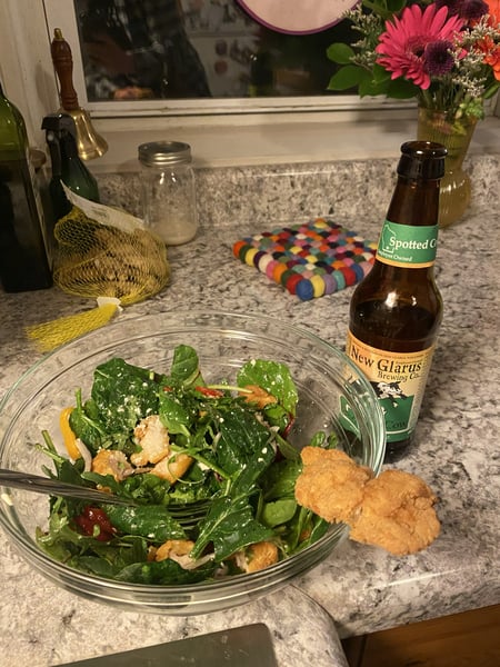 Feta salad with chicken tender