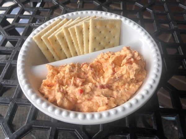 pimento cheese with crackers
