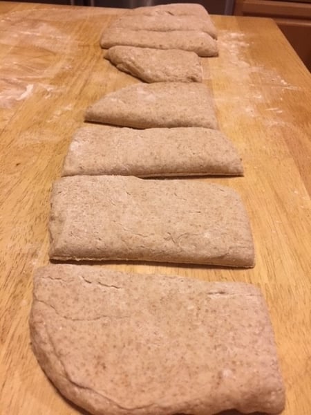 pita dough cut