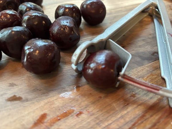 Pitting cherries