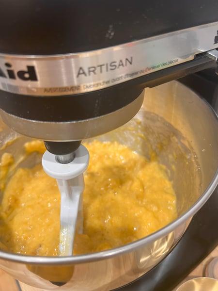 Plantain bread mixing