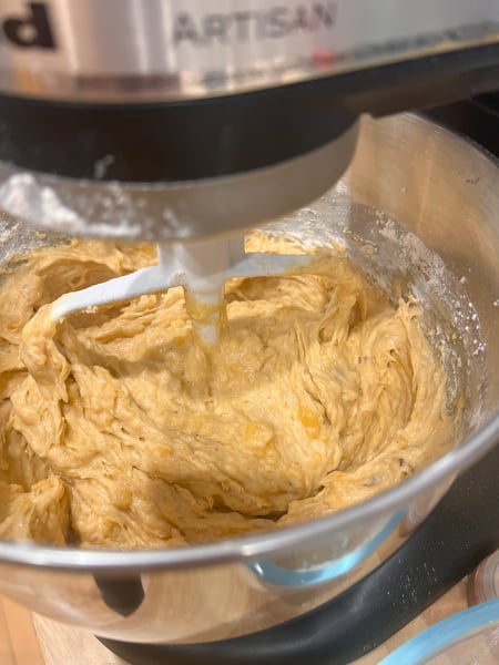 Plantain bread mixing