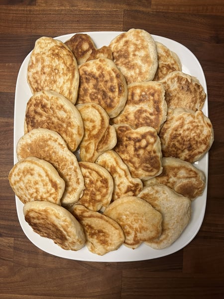 Plate of pancakes
