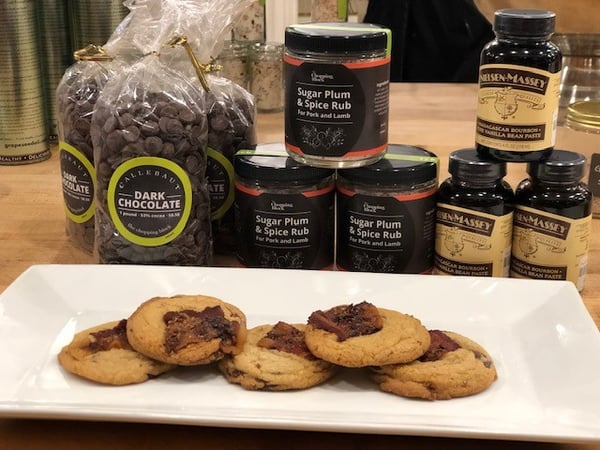 plated bacon cookies