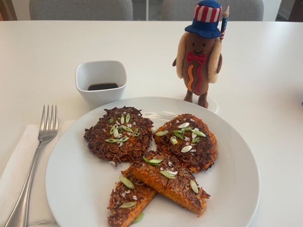 Plated Carrot Patties