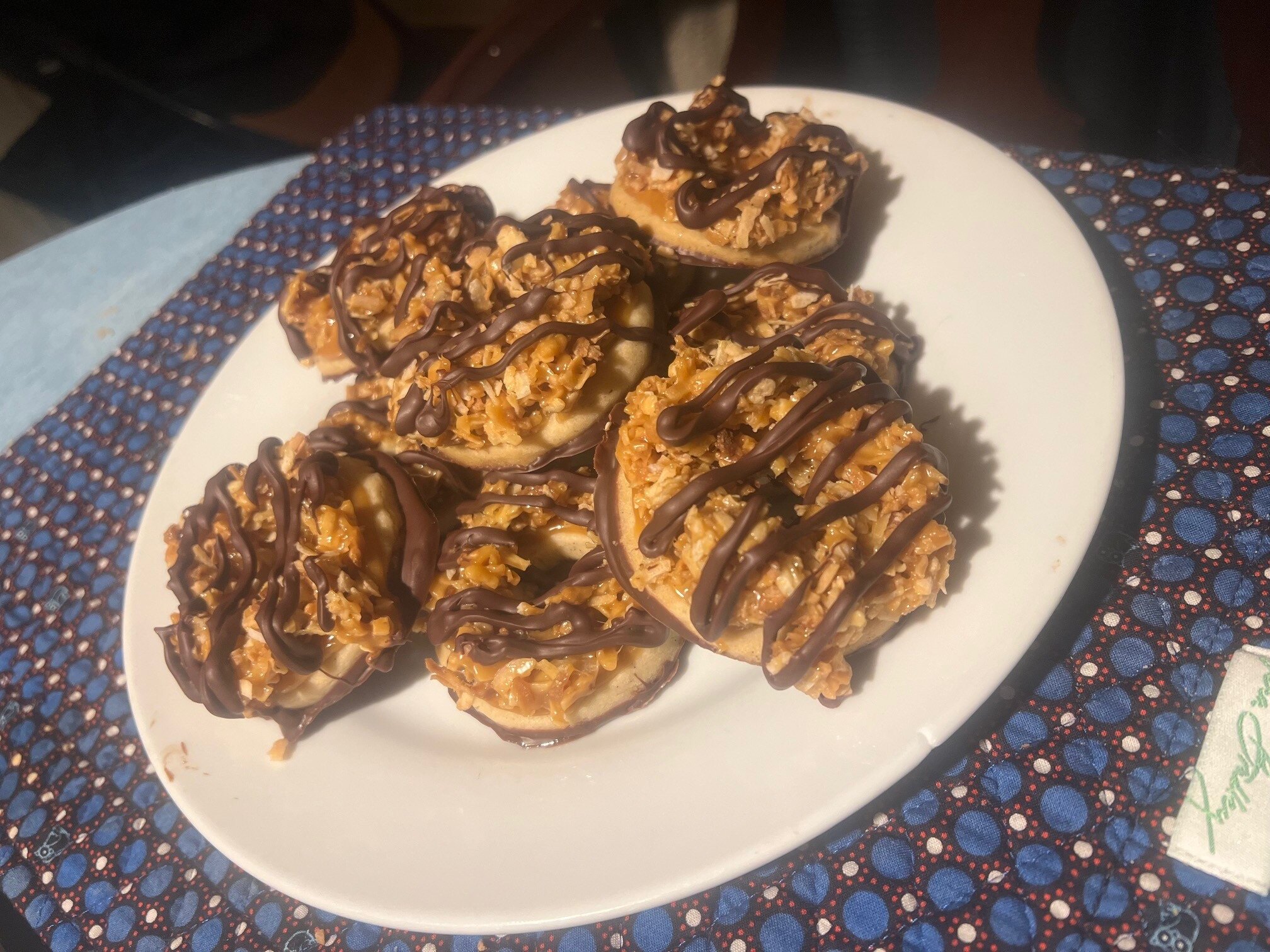 Plated Samoa Cookies