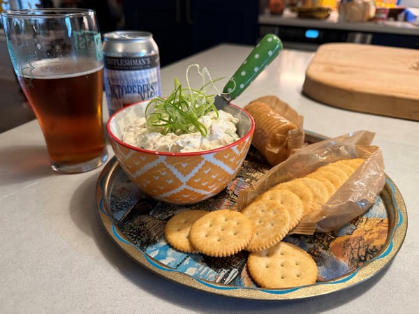 Plated fish spread