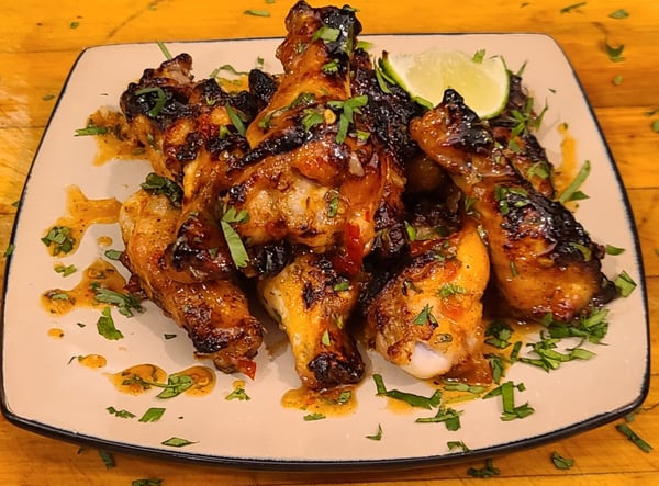 plated fried wings