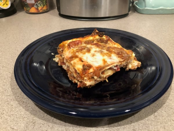 plated lasagna