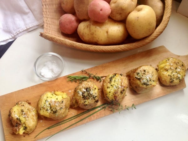 plated potatoes