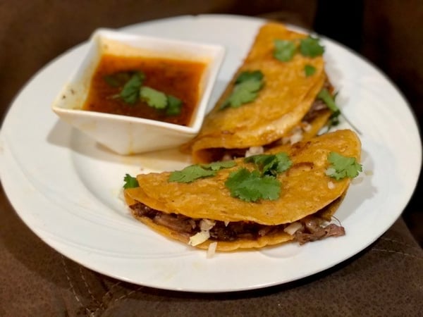 plated tacos