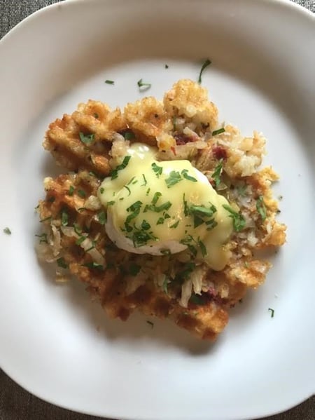 plated tater tot hash