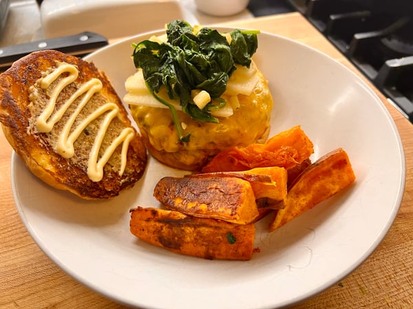 Turkey Burger with Sweet Potatoes