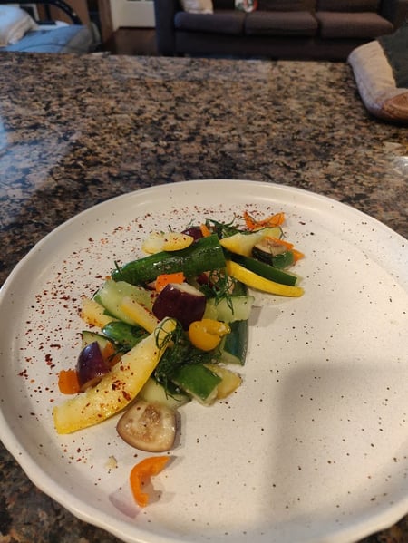 plated veggies