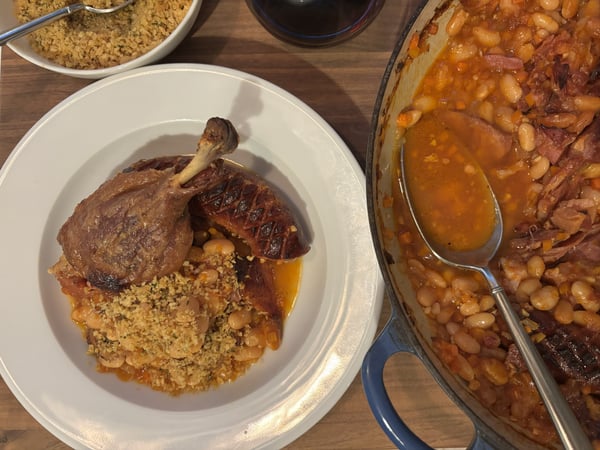 Plating cassoulet
