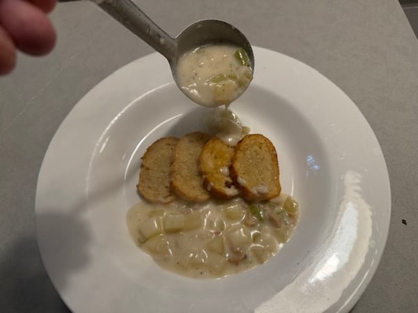 Plating chowder